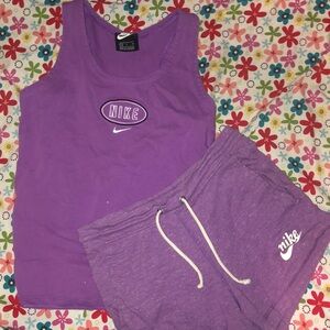 athletic wear , vintage Nike , small bleach stains , matching set :)
